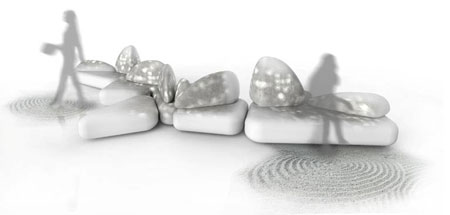 Conceptual image of exhibit (sofa)