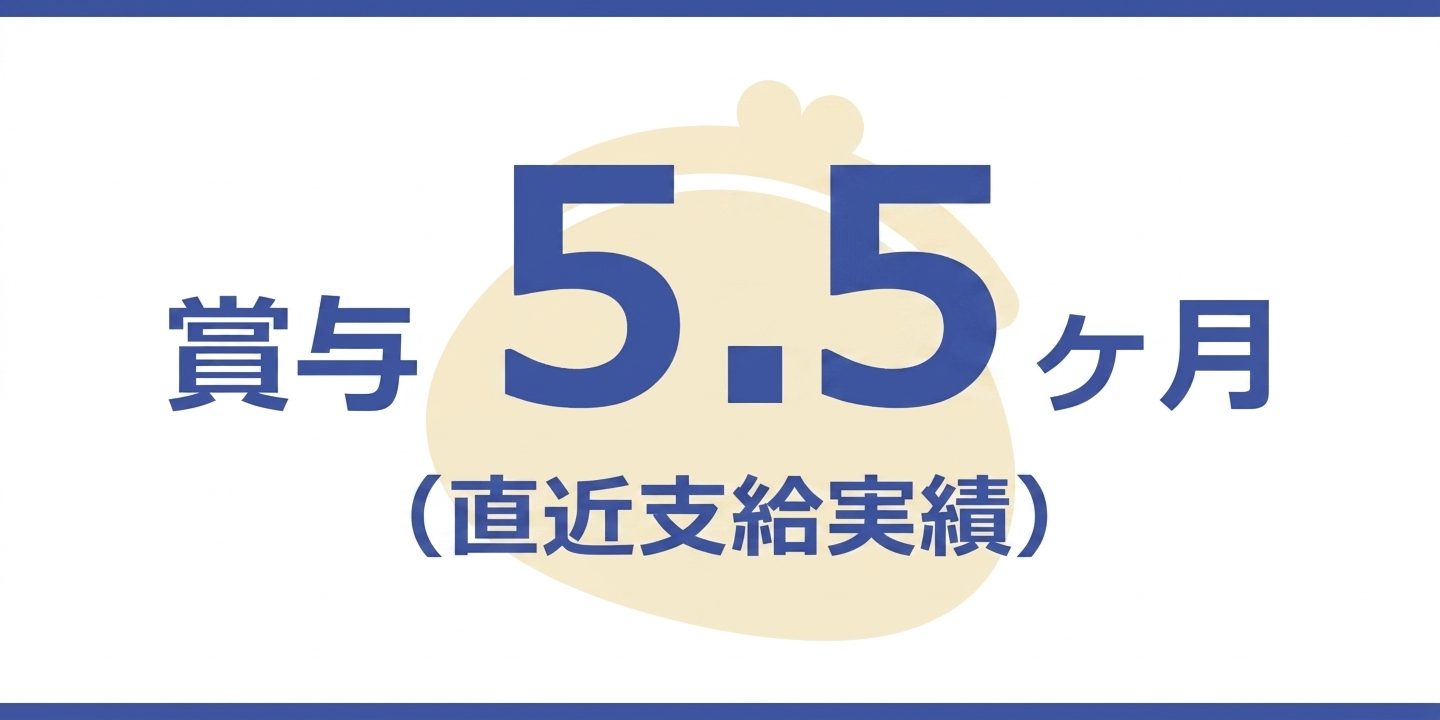 賞与5.5ヶ月(直近支給実績)