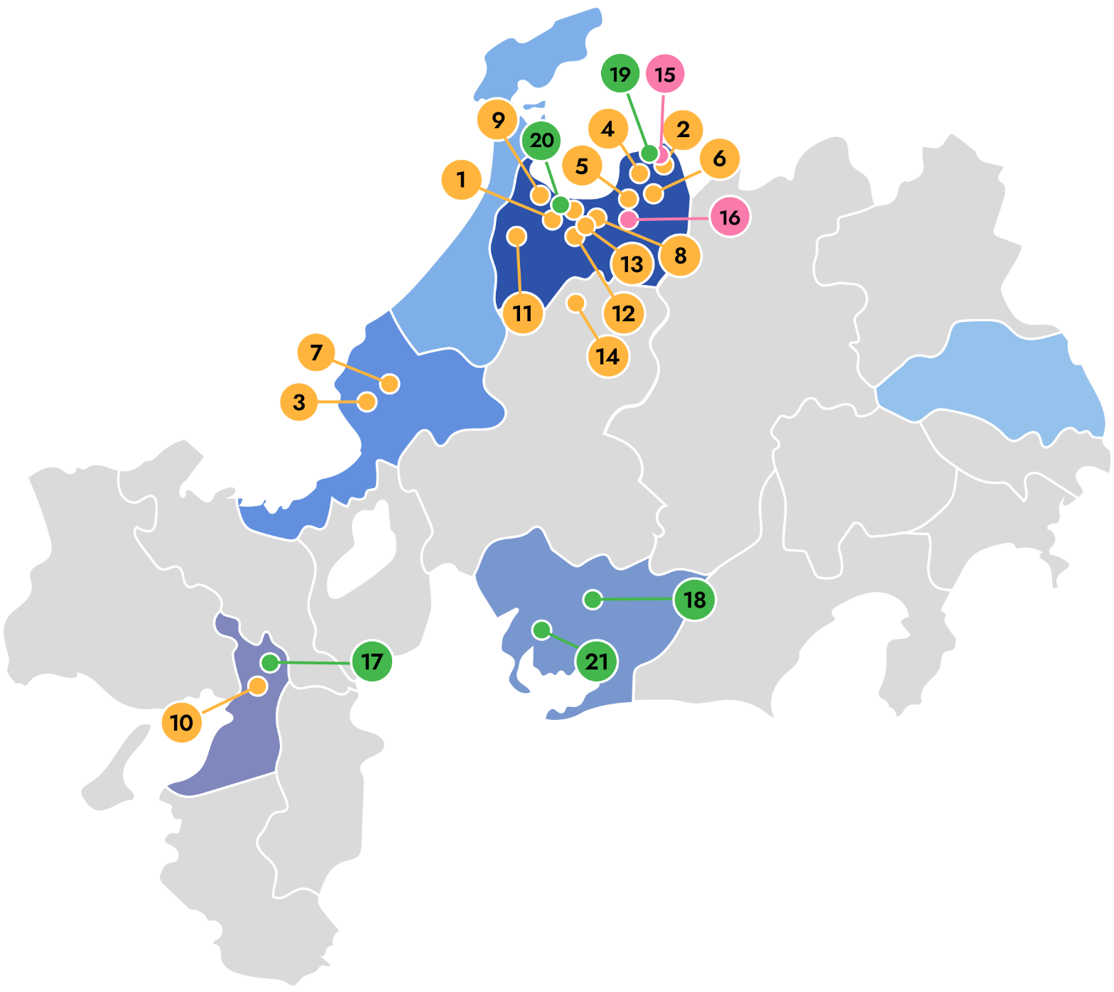 主な取引先マップ