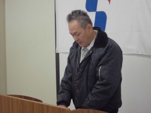 労働組合　年頭の挨拶（中瀬労働組合執行委員）