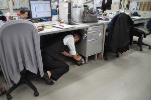 ｼｪｲｸｱｳﾄ訓練の様子