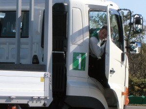 真剣な大割選手（実科競技中）