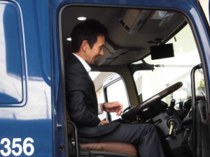 実車に乗車に体感していただきました