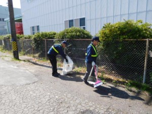 物流センター前の道路周辺