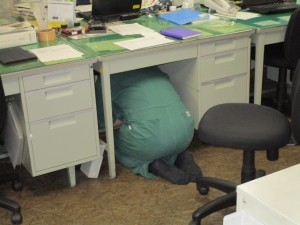 ｼｪｲｸｱｳﾄ訓練の様子