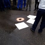 油漏れ緊急処置訓練②