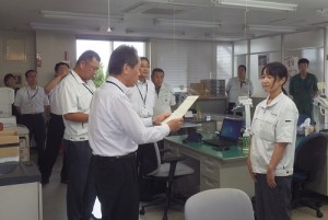 社内表彰　林選手①