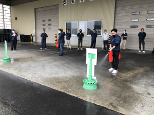 消火器訓練の様子