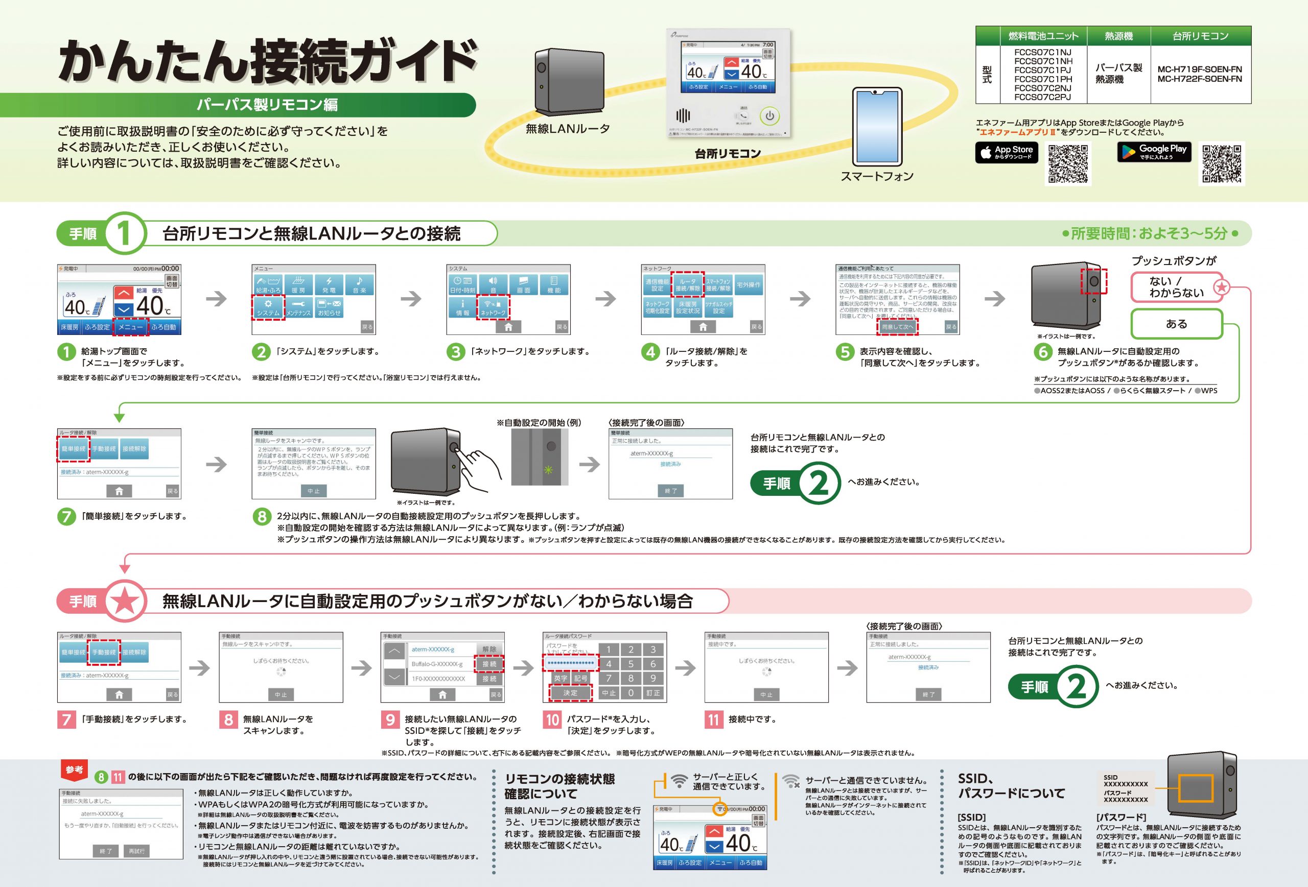 パーパス製リモコン　かんたん接続ガイド