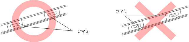ツマミが内側