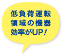 低負荷運転領域の機器効率がUP!