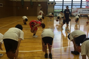 ハンドリングの指導中