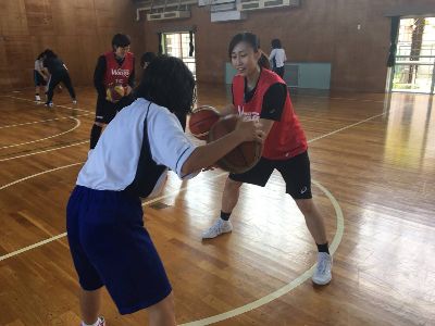 指導中の北川選手